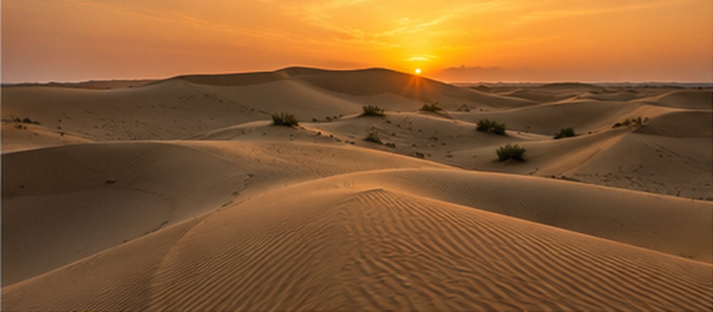 Golden Rajasthan desert dunes