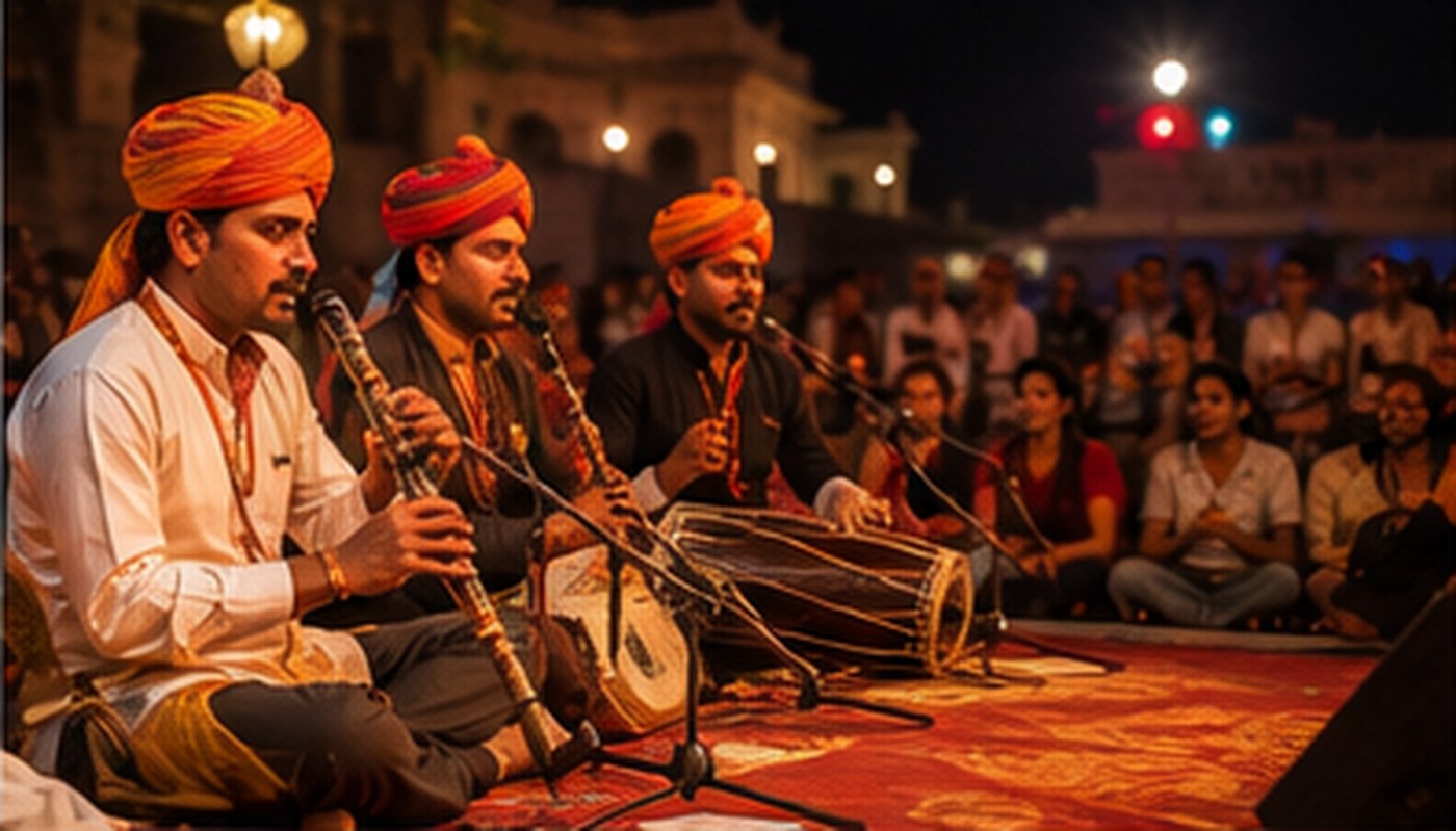 Jodhpur cultural music festival near Mehrangarh